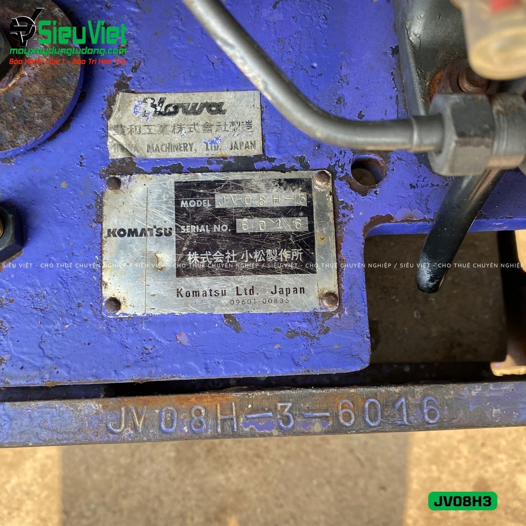 Xe lu rung dắt tay 700Kg Komatsu JV08H-3 Nhật Bản (JV08H36016)