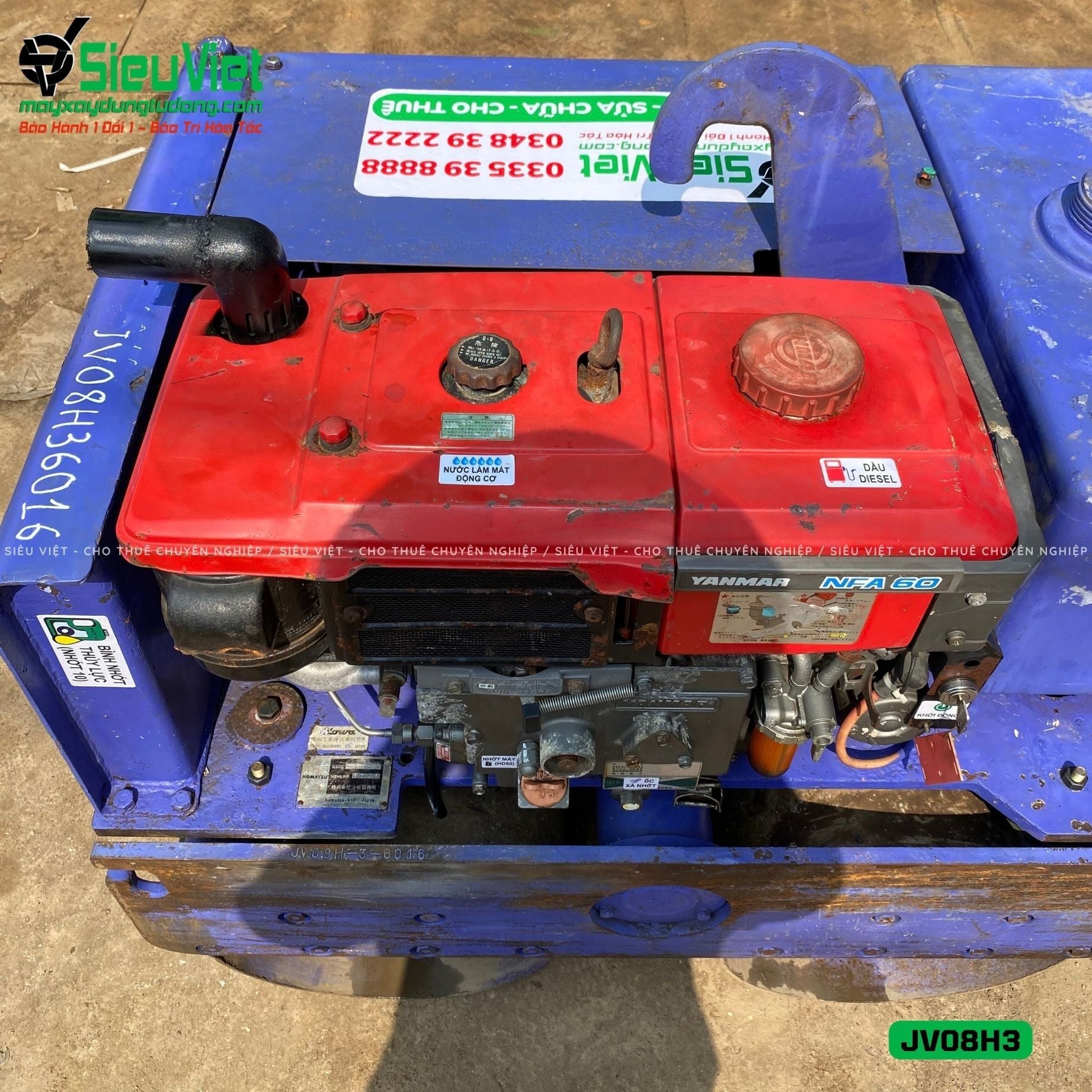 Xe lu rung dắt tay 700Kg Komatsu JV08H-3 Nhật Bản (JV08H36016)