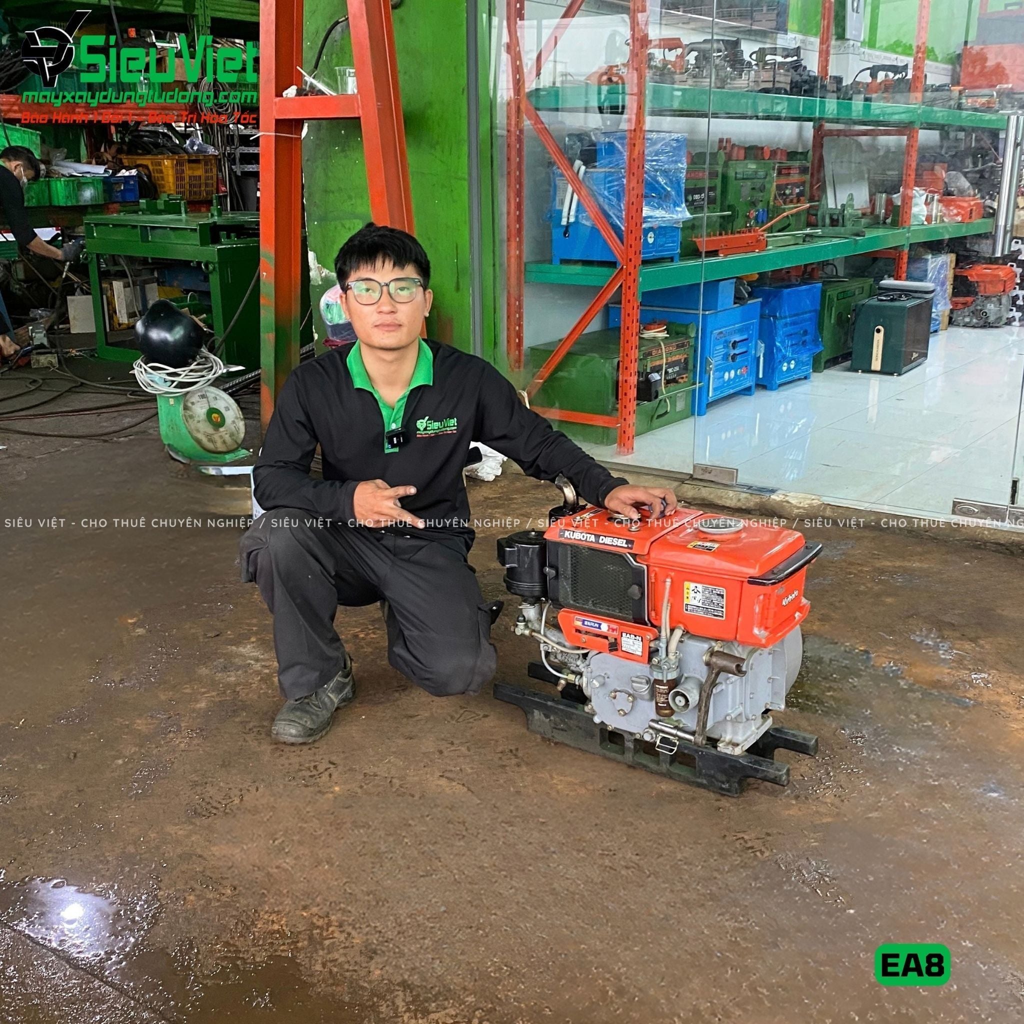 (Cũ) Động cơ diesel Kubota EA8 Nhật Bản - Chất lượng, giá tốt