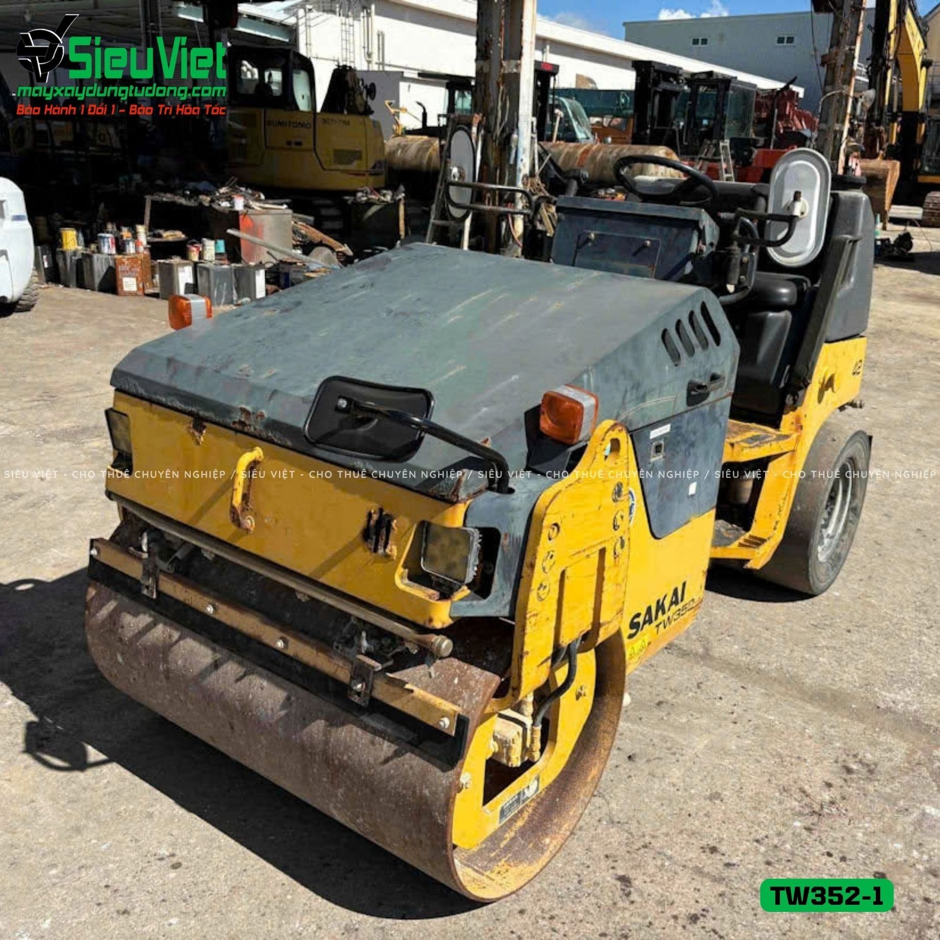 Xe lu rung nhỏ 2.5 tấn Sakai TW352-1 Nhật Bản (20156)