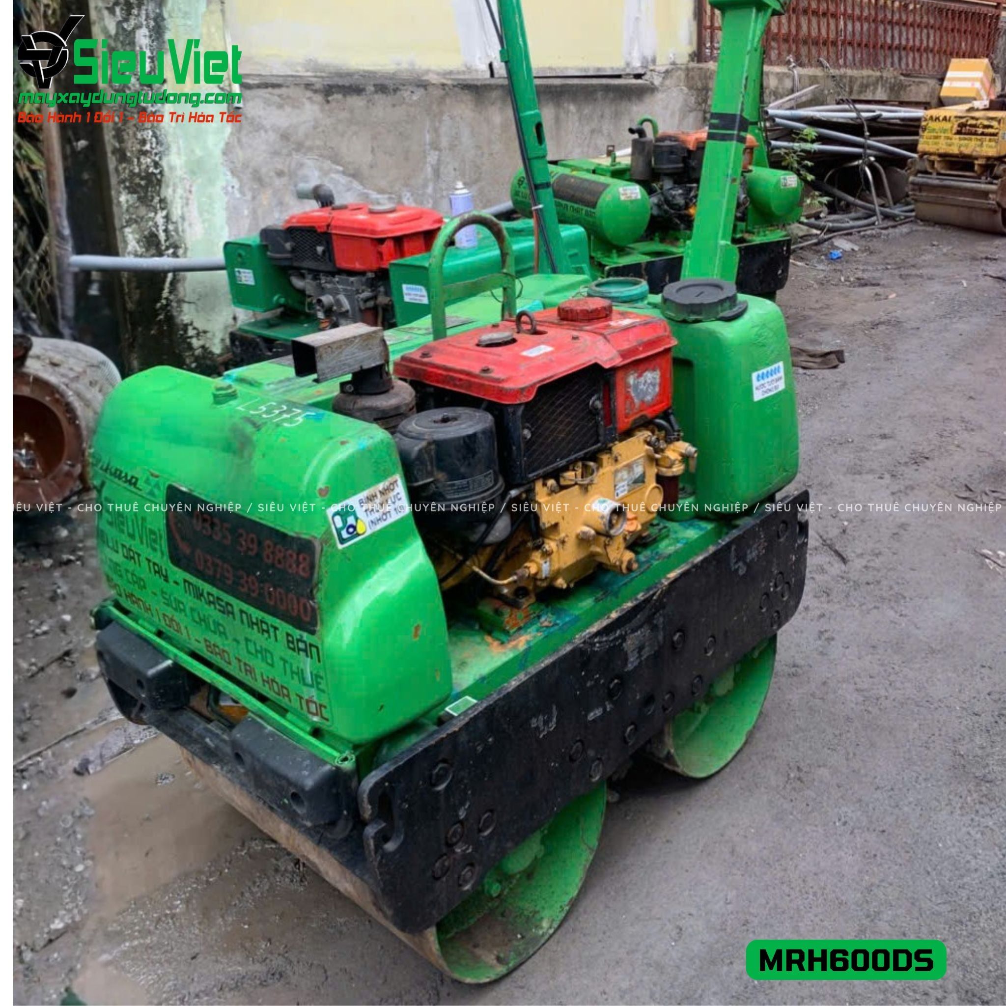 Xe lu rung dắt tay 640Kg Mikasa MRH600DS Nhật Bản (L5375)