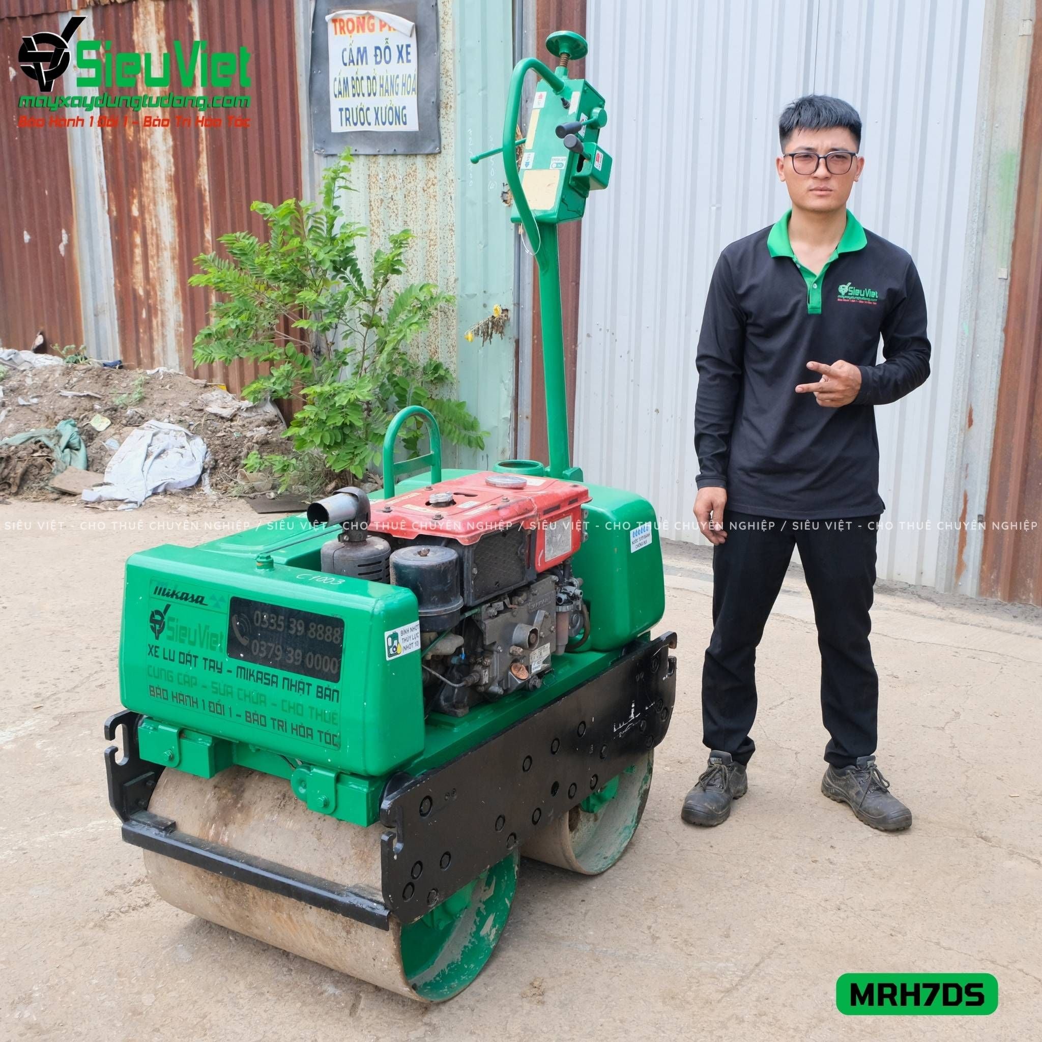 Xe lu rung dắt tay 700Kg Mikasa MRH7DS Nhật Bản (C1003)