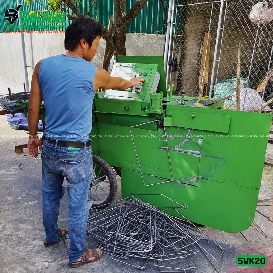Thuê Ngày Máy bẻ đai sắt phi 6-8mm SVK20 Việt Nam - Điện 220V, 1 Pha