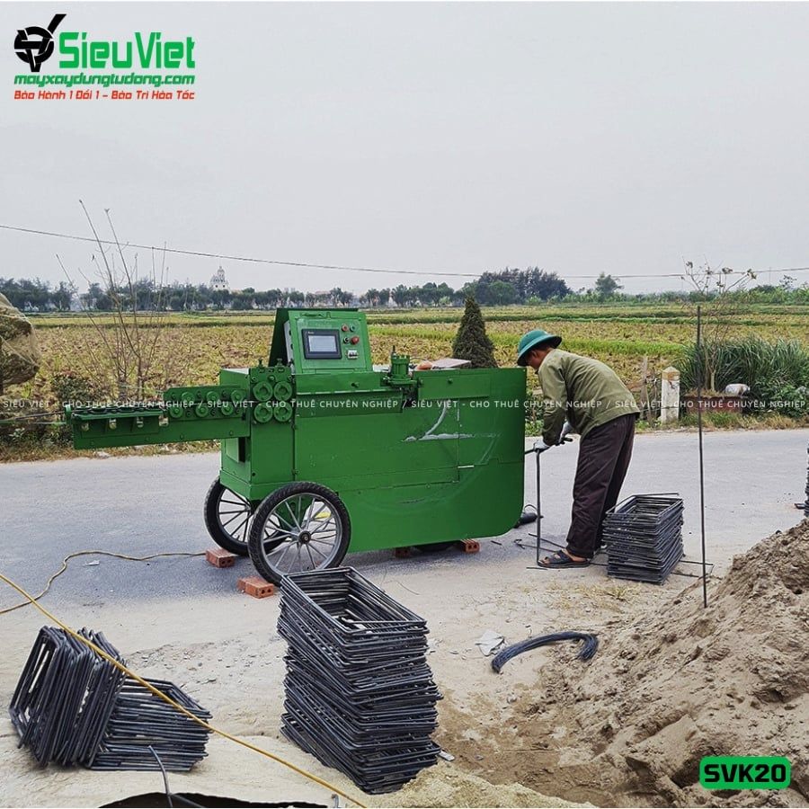 Thuê Ngày Máy bẻ đai sắt phi 6-8mm SVK20 Việt Nam - Điện 220V, 1 Pha