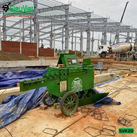 Thuê Tháng Máy bẻ đai sắt phi 6-8mm SVK20 Việt Nam - Điện 220V, 1 Pha