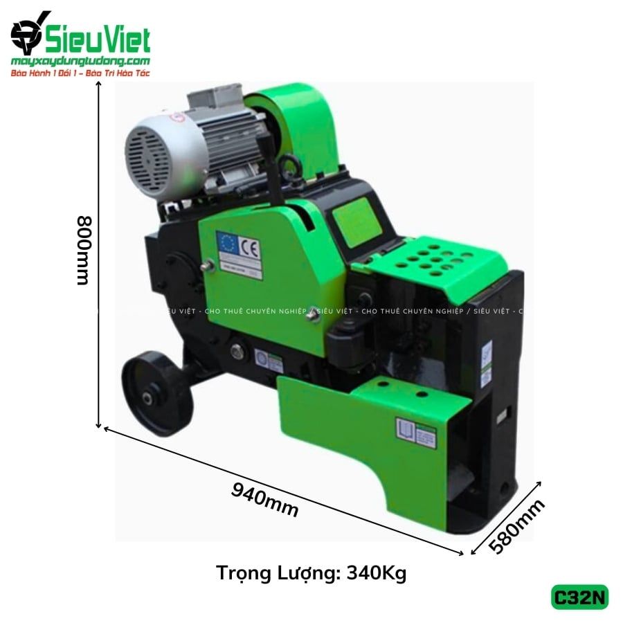 Máy cắt sắt phi 10-32mm C32N - Điện 380v, 3 Pha