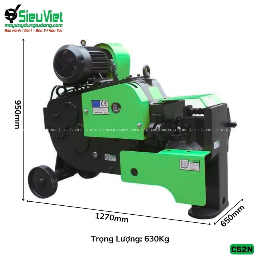 Máy cắt sắt phi 10-50mm C52N - Điện 380v, 3 Pha