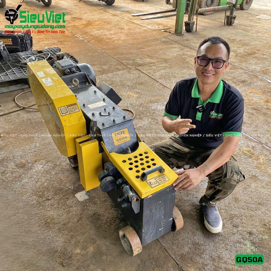 (Cũ) Máy cắt sắt GQ50A Trung Quốc - Điện 380v, 3 Pha