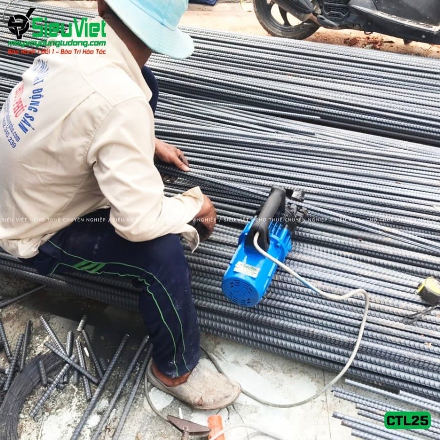 (Cũ) Máy cắt sắt thủy lực cầm tay phi 25 CTL25 Hàn Quốc - Điện 220V, 1 pha