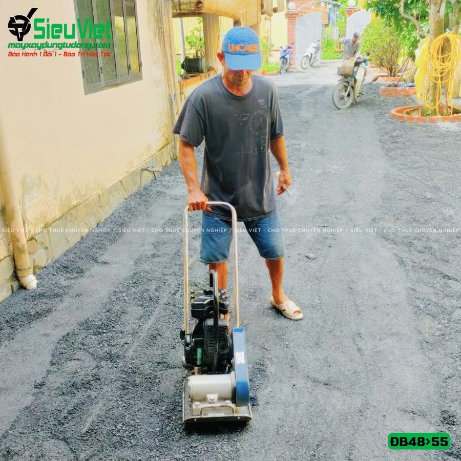 (Cũ) Máy đầm bàn 48>55Kg (Khung + Động cơ Nhật Bản mới 80%)