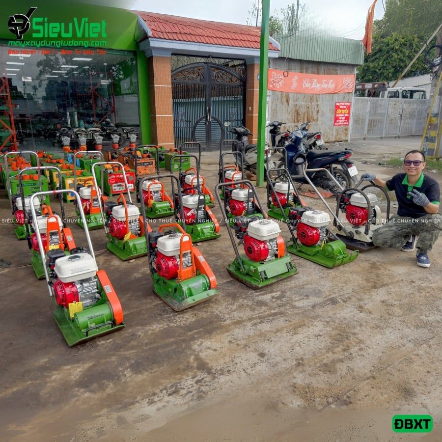 Thuê Ngày Máy đầm bàn 50Kg - 80Kg Nhật Bản - Động cơ xăng