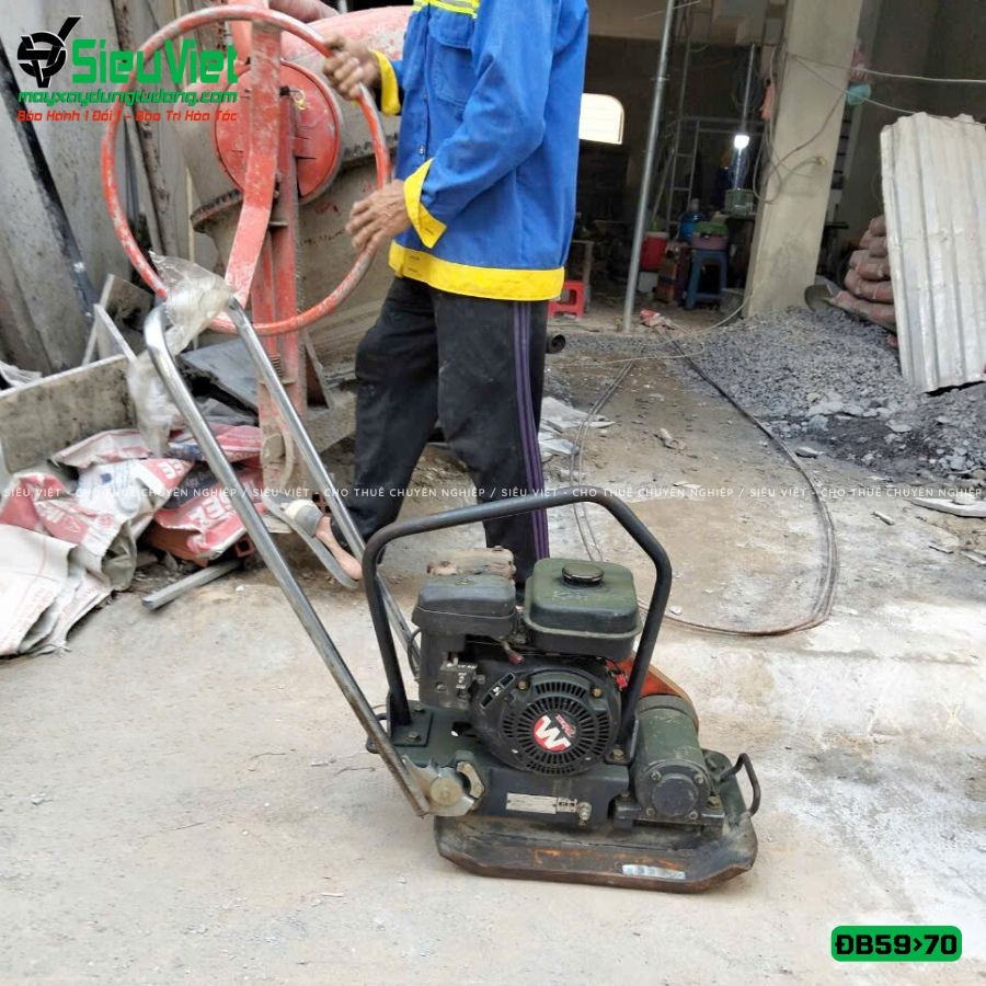 (Cũ) Máy đầm bàn 59>70Kg (Khung + Động cơ Nhật Bản mới 80%)