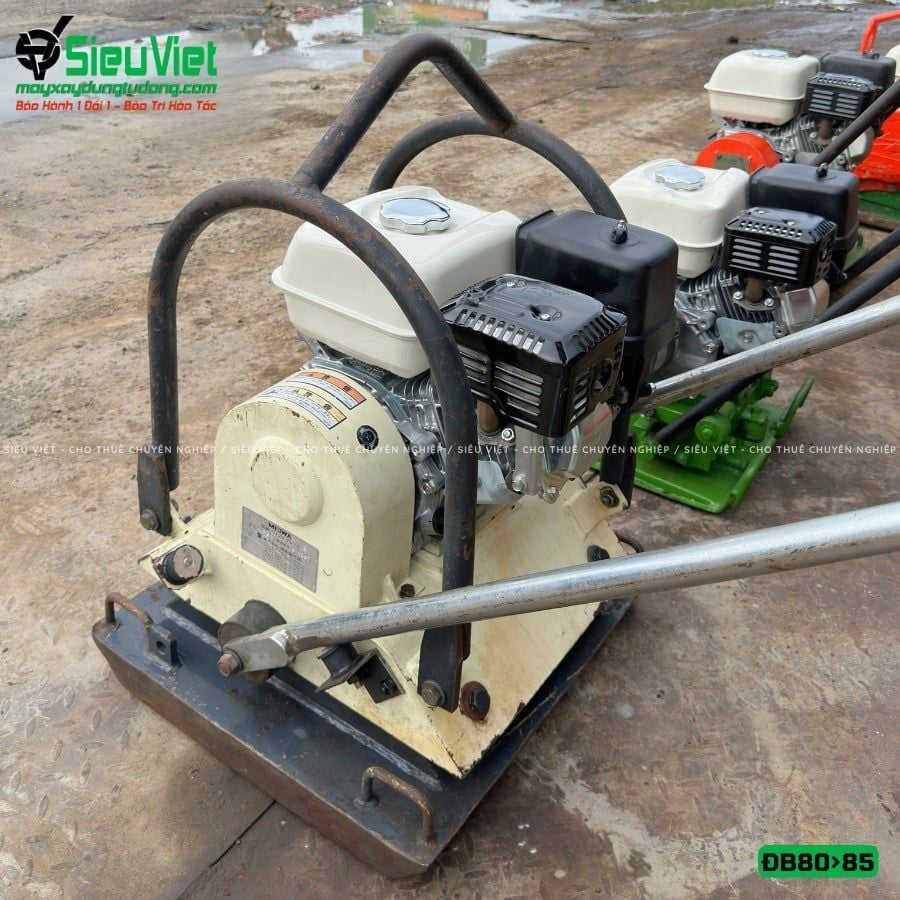(Cũ) Máy đầm bàn 80-95Kg DB8 Nhật Bản (Động cơ Honda GX160 mới 100%)