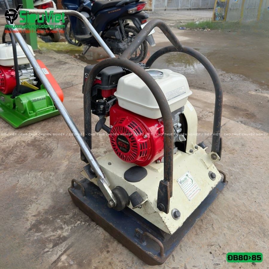 (Cũ) Máy đầm bàn 80-95Kg DB8 Nhật Bản (Động cơ Honda GX160 mới 100%)