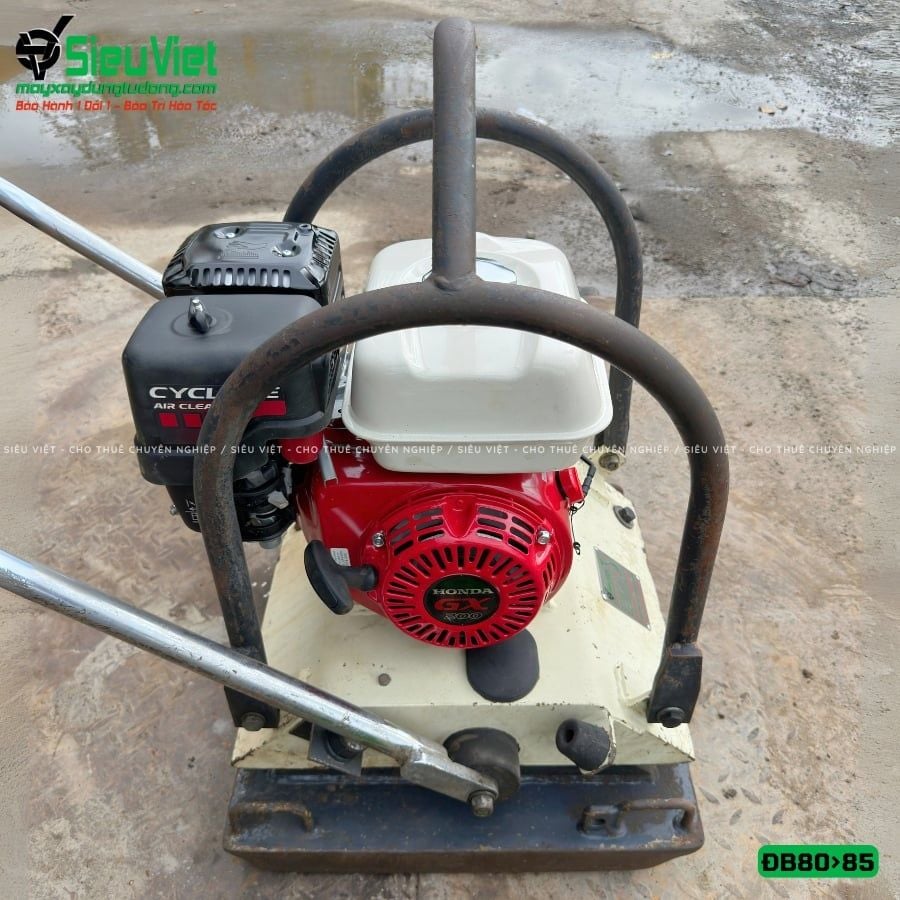 (Cũ) Máy đầm bàn 80-95Kg DB8 Nhật Bản (Động cơ Honda GX160 mới 100%)