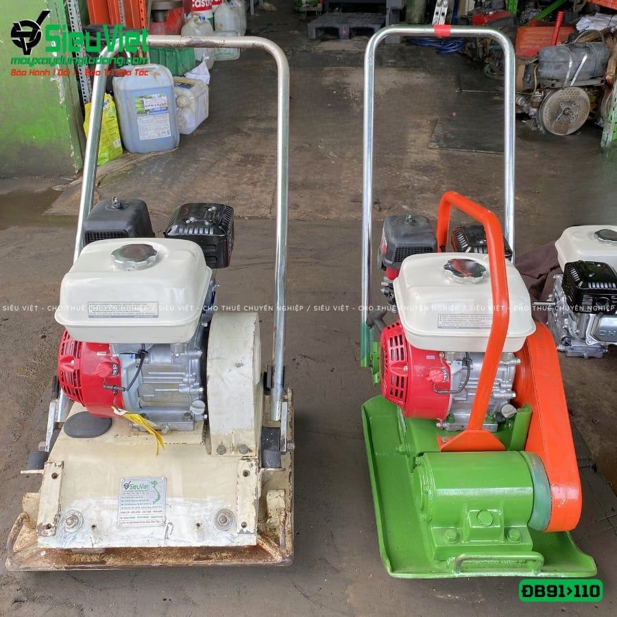 (Cũ) Máy đầm bàn 91>110Kg Nhật Bản (Động cơ Honda GX200 mới 100%)