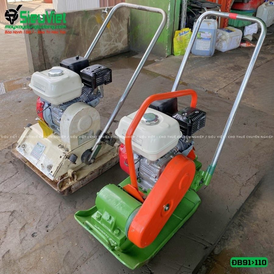 (Cũ) Máy đầm bàn 91>110Kg Nhật Bản (Động cơ Honda GX200 mới 100%)