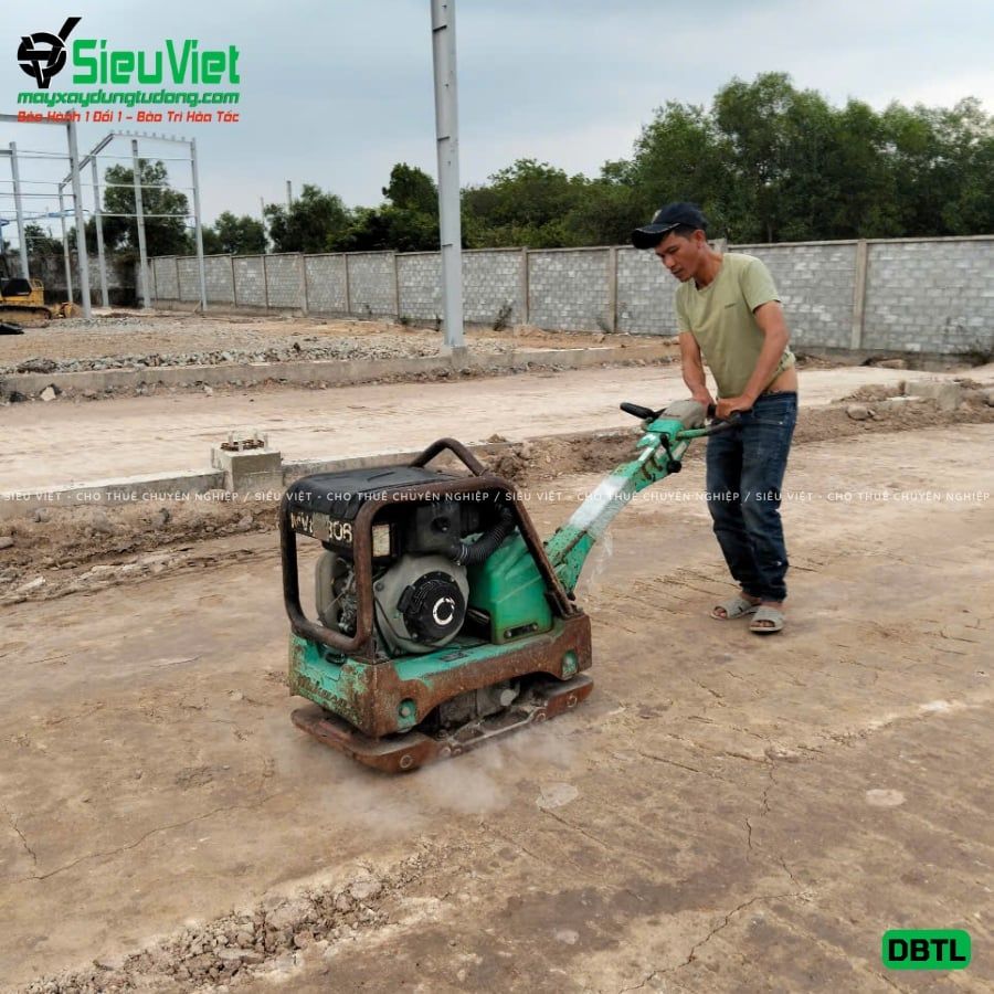 Thuê Tháng Máy đầm bàn thuỷ lực DBTL34 300-400Kg (Dầu Diesel)