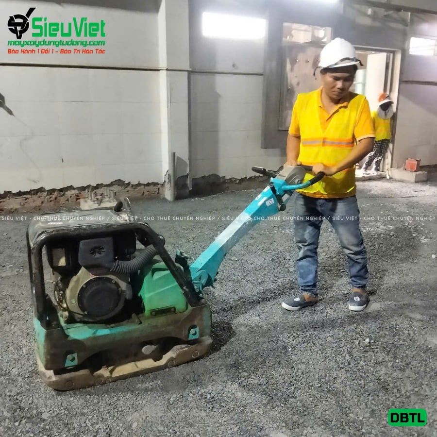 Thuê Tháng Máy đầm bàn thuỷ lực DBTL34 300-400Kg (Dầu Diesel)