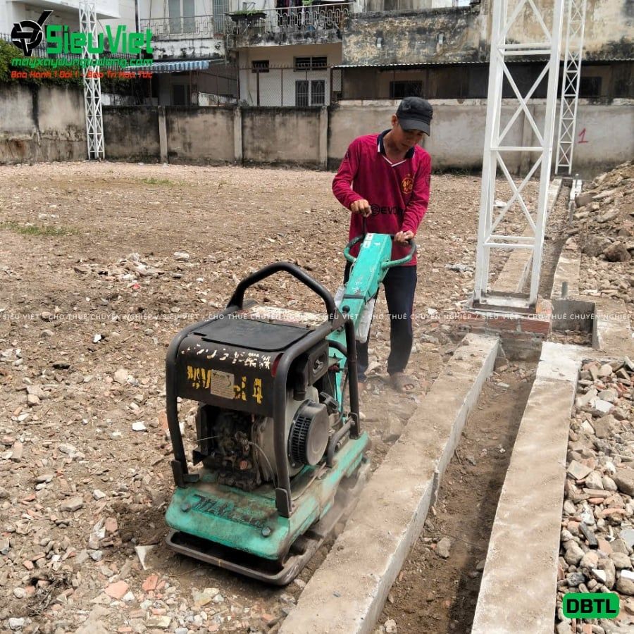 Thuê Tháng Máy đầm bàn thuỷ lực DBTL34 300-400Kg (Dầu Diesel)