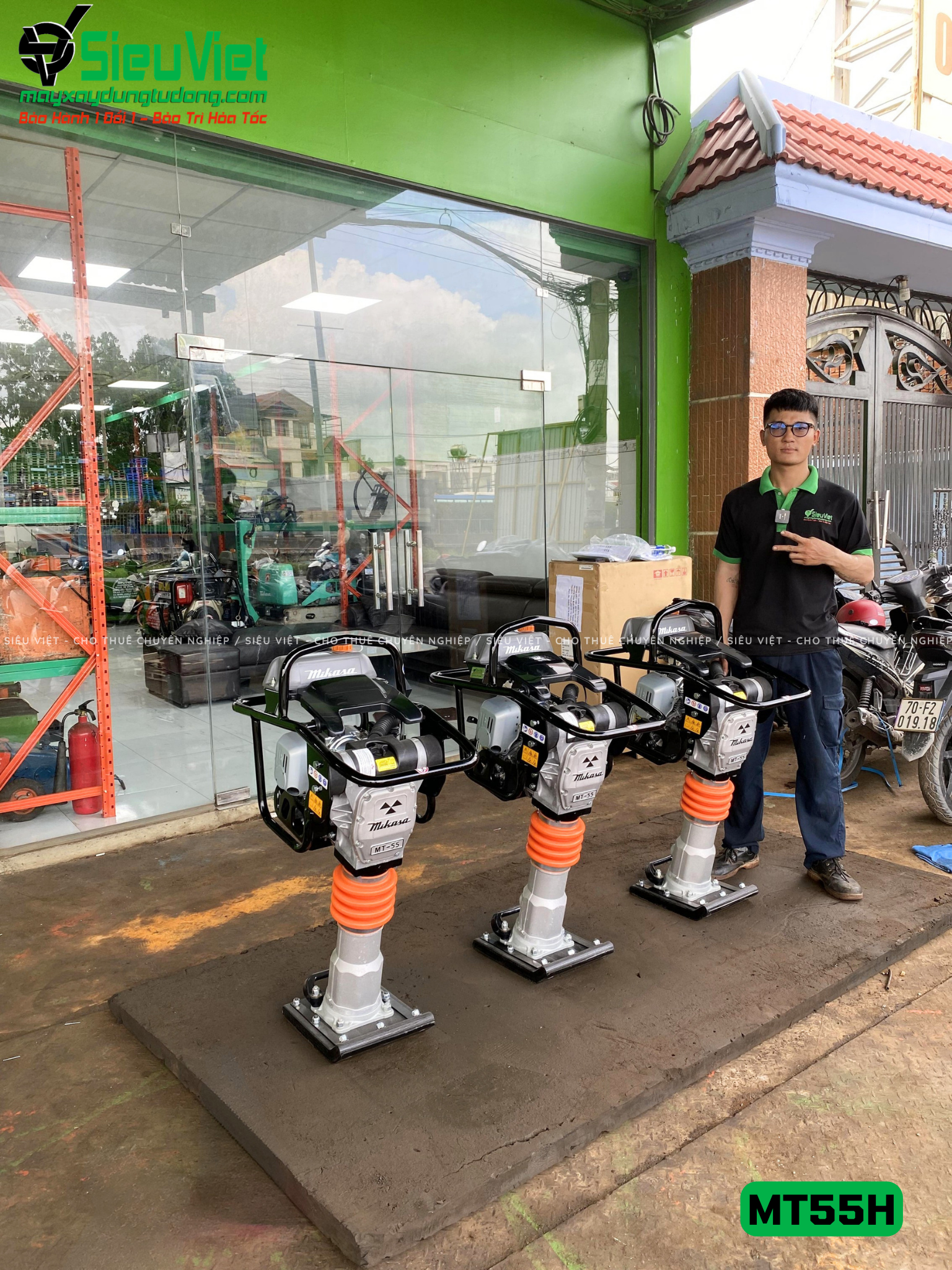 Máy đầm cóc MT55H Mikasa Nhật Bản (Xăng)