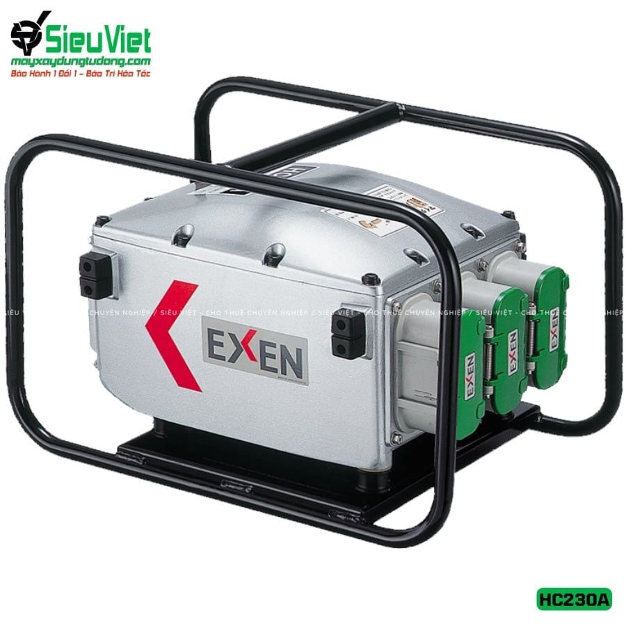Thuê ngày máy đầm dùi biến tần 48V HC230A Exen Nhật Bản
