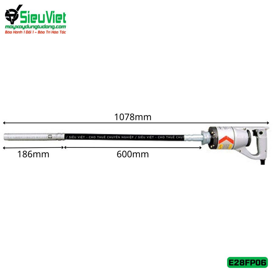 Máy đầm dùi cầm tay E28FP06 Exen Nhật Bản