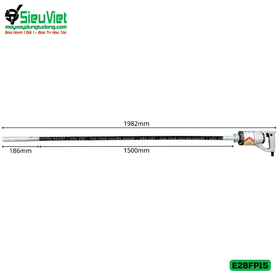 Máy đầm dùi cầm tay E28FP15 Exen Nhật Bản