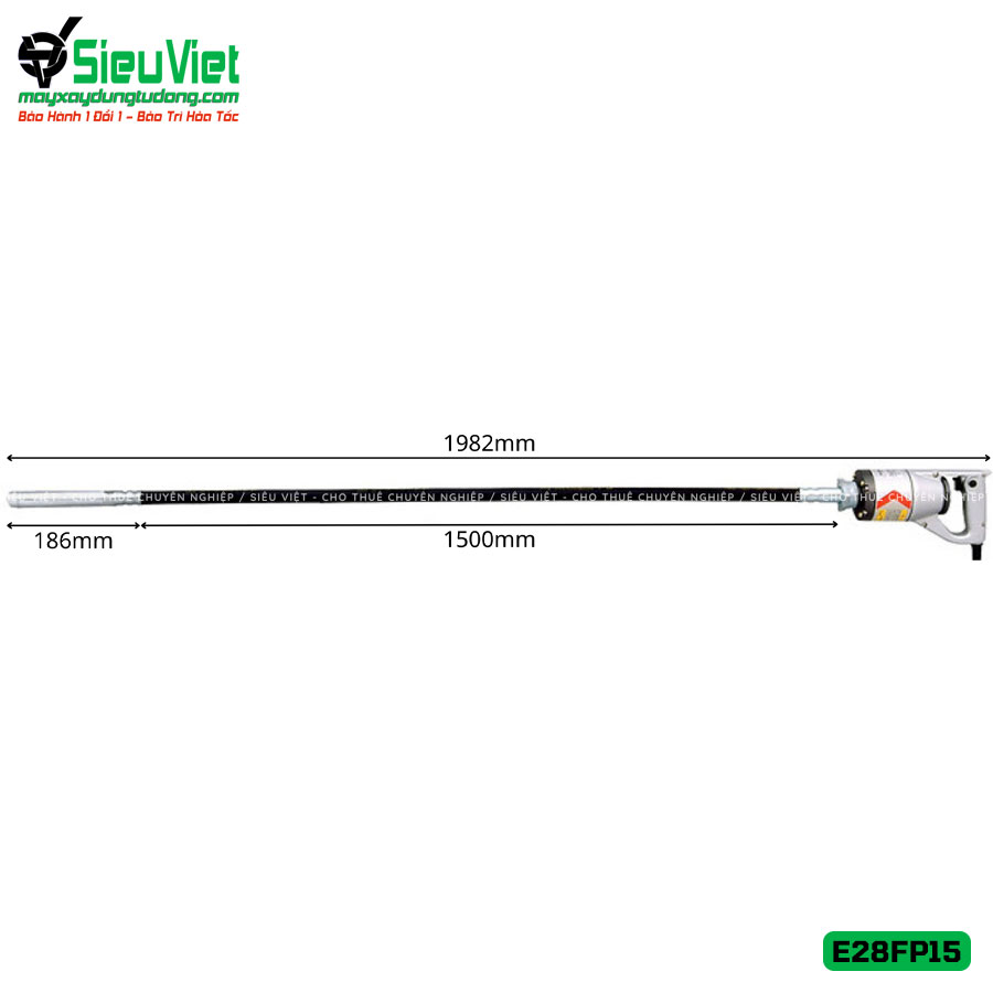 (Cũ) Máy đầm dùi cầm tay E28FP15 Exen Nhật Bản