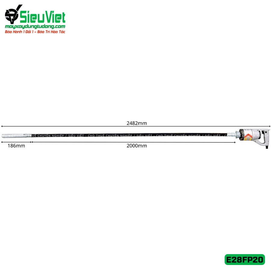 Máy đầm dùi cầm tay E28FP20 Exen Nhật Bản