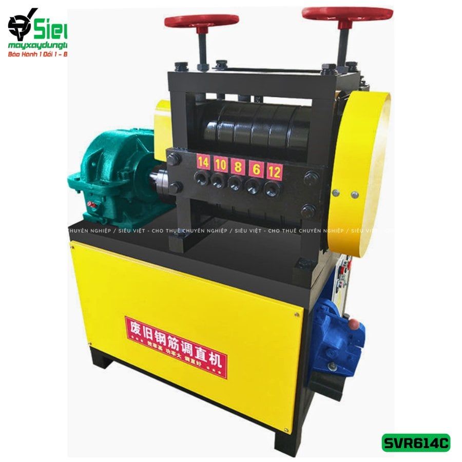 Máy duỗi sắt phế liệu phi 6 > 14mm SVR614C - Có Đầu Cắt (Điện 380V, 3 Pha)