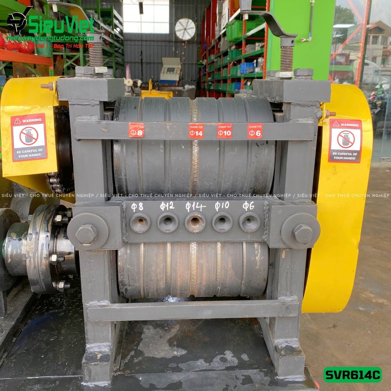 Máy duỗi sắt phế liệu phi 6-14 SVR614C (Điện 380v, 3 Pha)