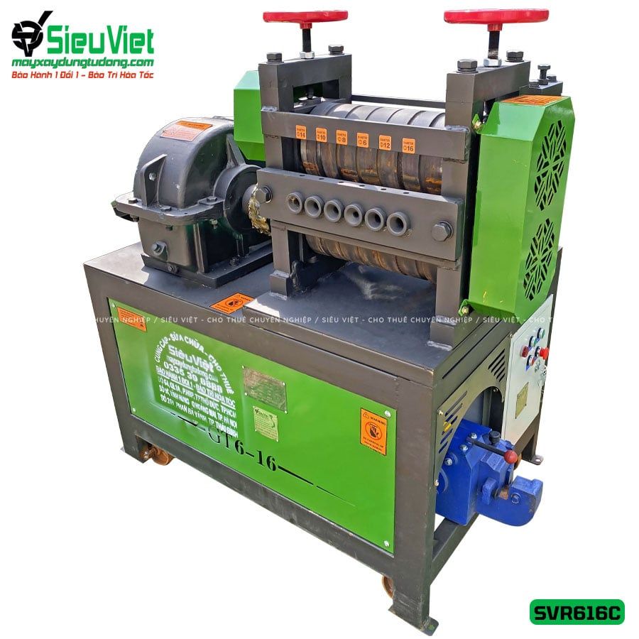 Máy duỗi sắt phế liệu phi 6-16 SVR616C (Điện 380v, 3 Pha)