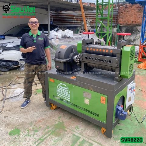 Thuê Tháng Máy duỗi sắt phế liệu SVR822C - Có Đầu Cắt (Điện 380V, 3 Pha)