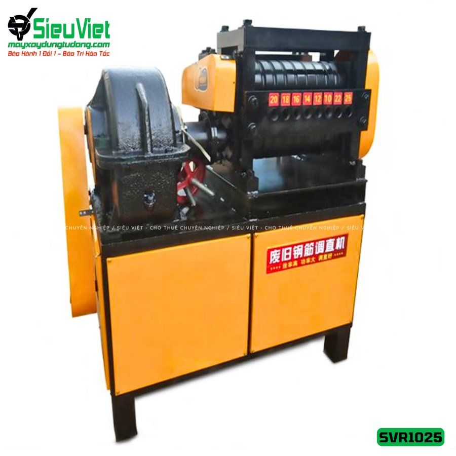 Thuê Ngày Máy duỗi sắt phế liệu phi 10-25 SVR1025 (Điện 380v, 3 Pha)