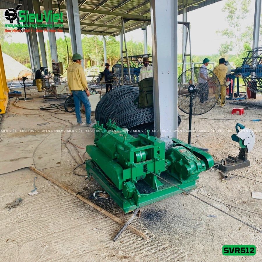 Máy duỗi sắt phế liệu phi 6-12 SVR512 (Điện 380v, 3 pha)
