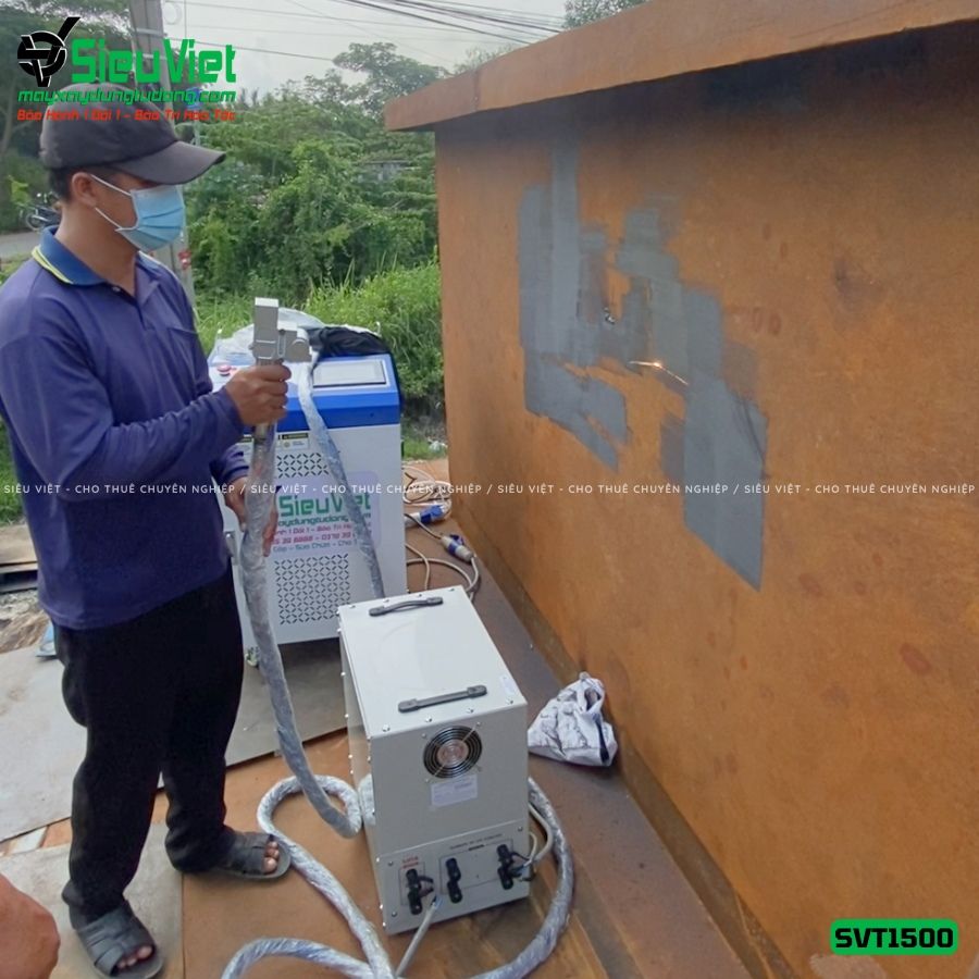 Máy laser tẩy gỉ sắt SVT1500, Công suất 1500W - Điện 220V, Dân dụng
