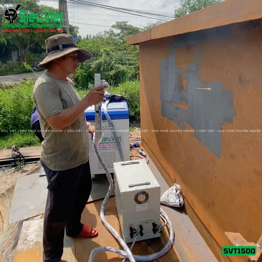 Máy laser tẩy gỉ sắt SVT1500, Công suất 1500W - Điện 220V, Dân dụng