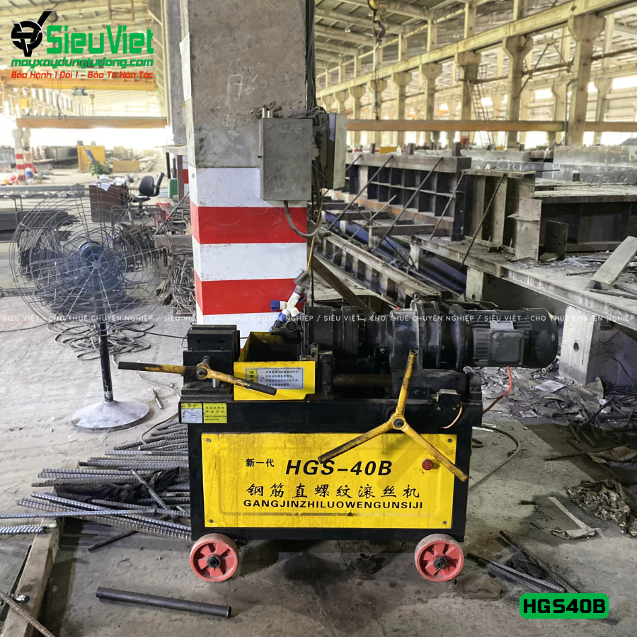 Máy tiện ren HGS40B Trung Quốc - Điện 380V, 3 Pha