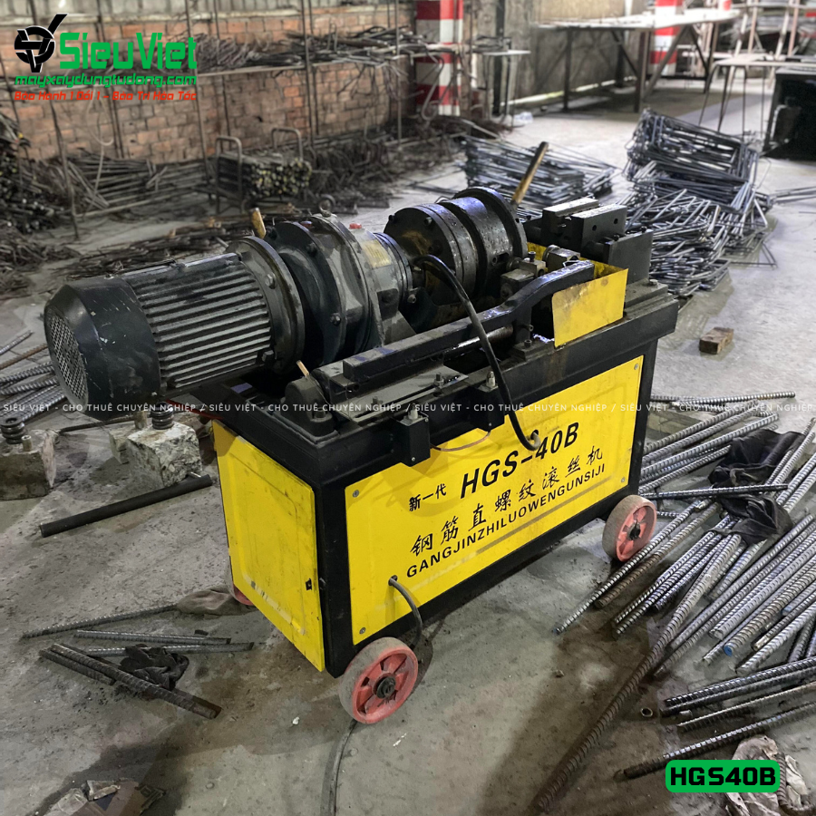 Máy tiện ren HGS40B Trung Quốc - Điện 380V, 3 Pha