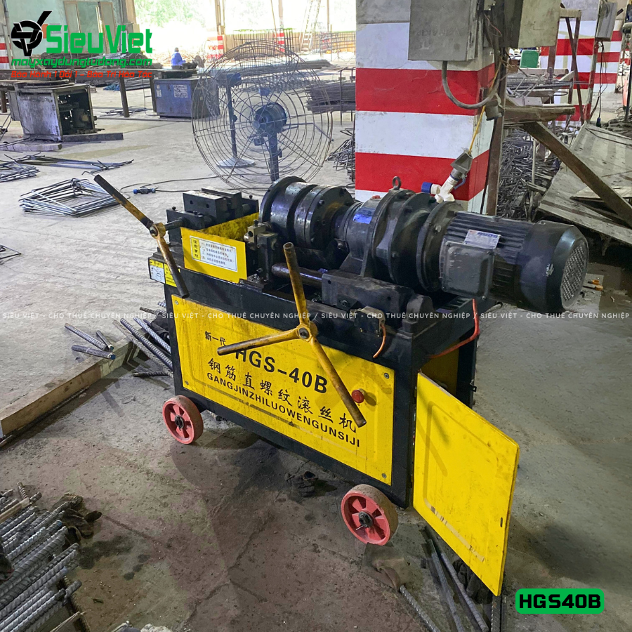 Máy tiện ren HGS40B Trung Quốc - Điện 380V, 3 Pha