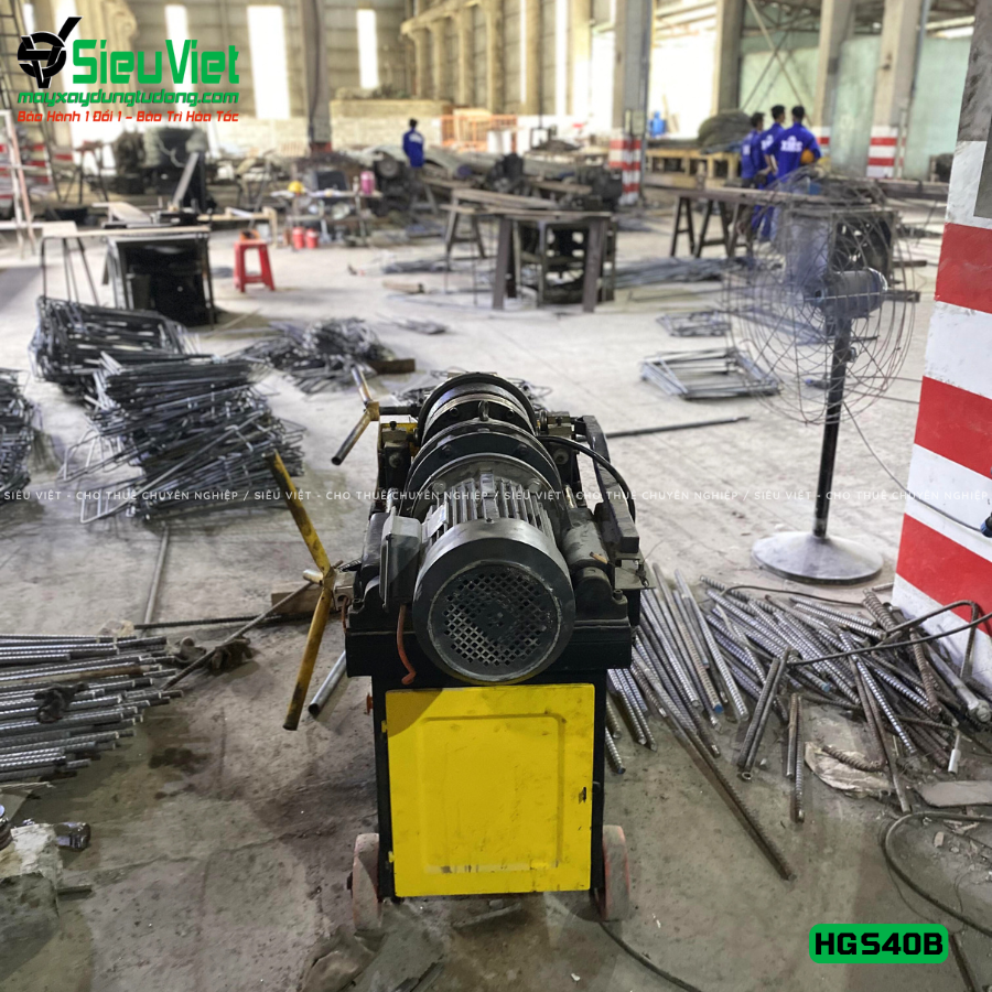 Máy tiện ren HGS40B Trung Quốc - Điện 380V, 3 Pha