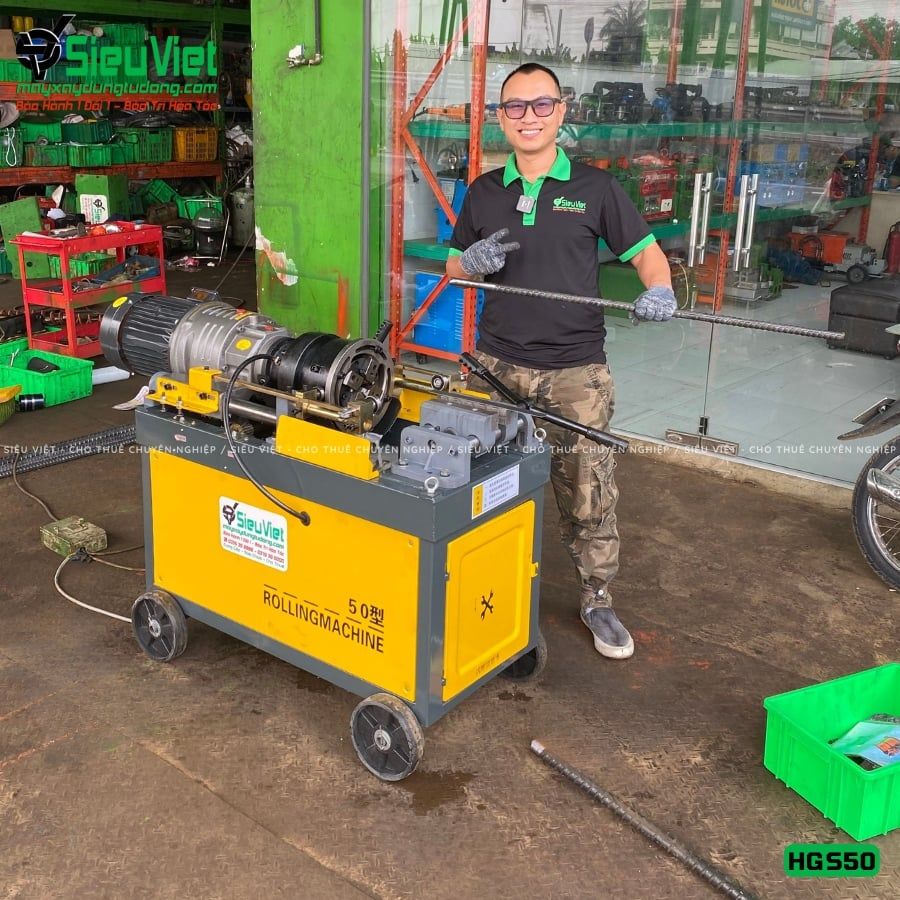 Máy tiện ren HGS50 Trung Quốc - Điện 380V, 3 Pha