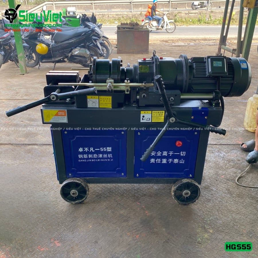 Máy tiện ren HGS55 Trung Quốc - Điện 380V, 3 Pha