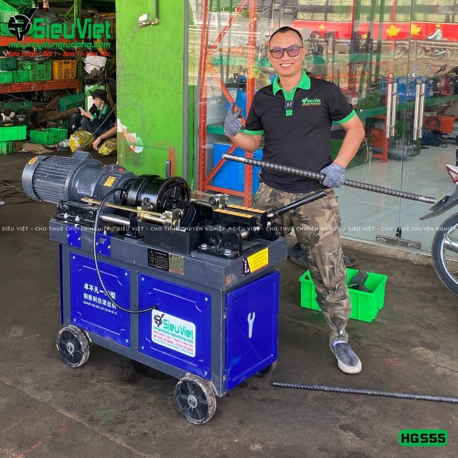Máy tiện ren HGS55 Trung Quốc - Điện 380V, 3 Pha