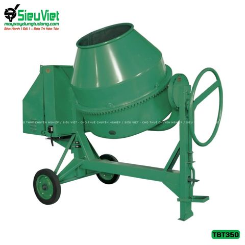 Máy trộn bê tông 350L TBT350 (Chưa mô tơ) - Điện 220V, Dân dụng