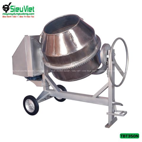 Máy trộn bê tông 350L TBT350N (Chưa mô tơ) - Điện 220V, Dân dụng