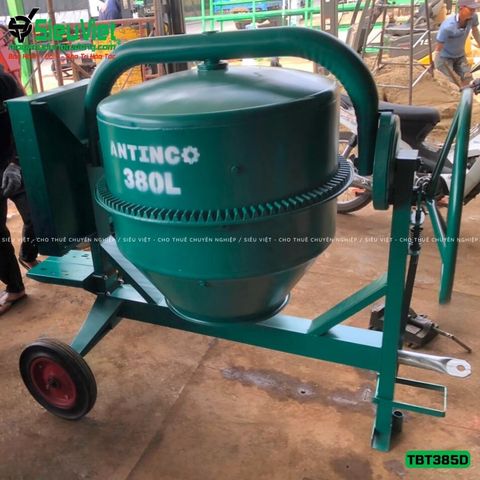 Máy trộn bê tông 380L TBT385D (Chưa mô tơ) - Điện 220V, Dân dụng