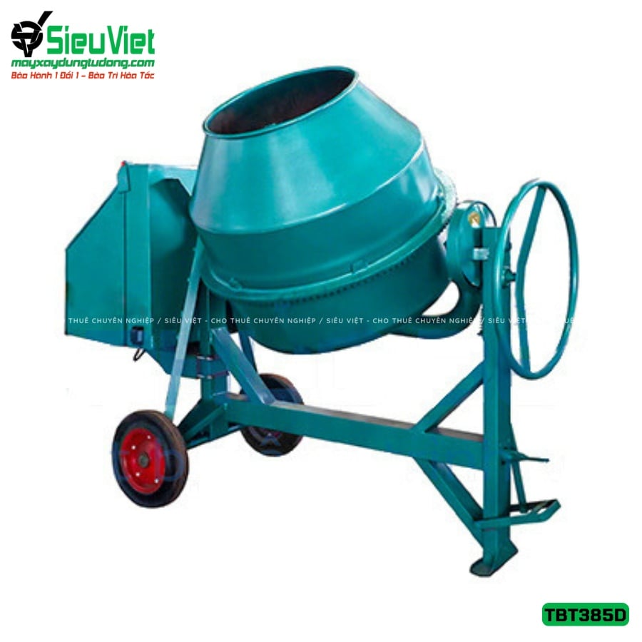 Máy trộn bê tông 385L TBT385D (Chưa mô tơ) - Điện 220V, Dân dụng