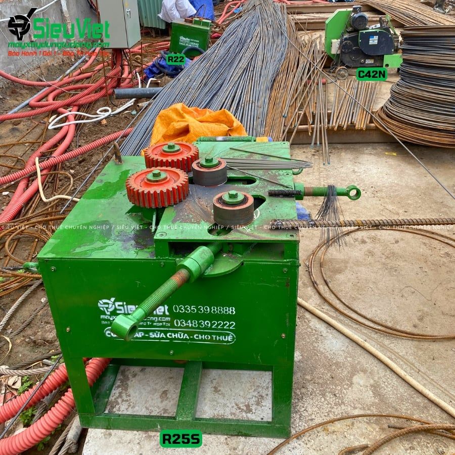 Máy uốn đai tròn phi 10-22mm R25S Việt Nam - Điện 380v, 3 Pha
